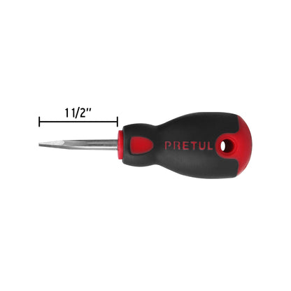 DR-1/4X1-1/2BP Destornillador punta pala,1/4" x 1-1/2",mgo Comfort Grip, Pretul