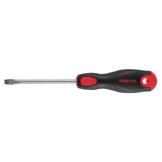 DR-1/4X4BP Destornillador punta pala,1/4" x 4",mango Comfort Grip, Pretul