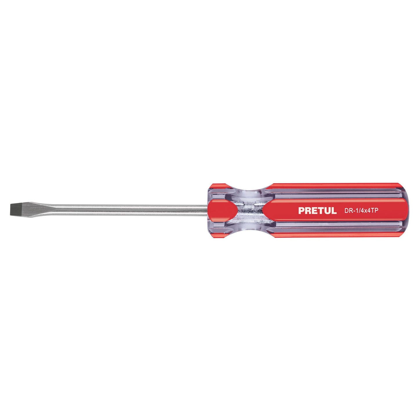 DR-1/4X4TP Destornillador punta pala 1/4" x 4", mango PVC, Pretul