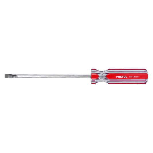 DR-1/4X6TP Destornillador punta pala 1/4" x 6", mango PVC, Pretul