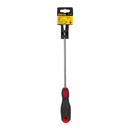 DR-1/4X8BP Destornillador punta pala, 1/4" x 8", mango Comfort Grip, Pretul