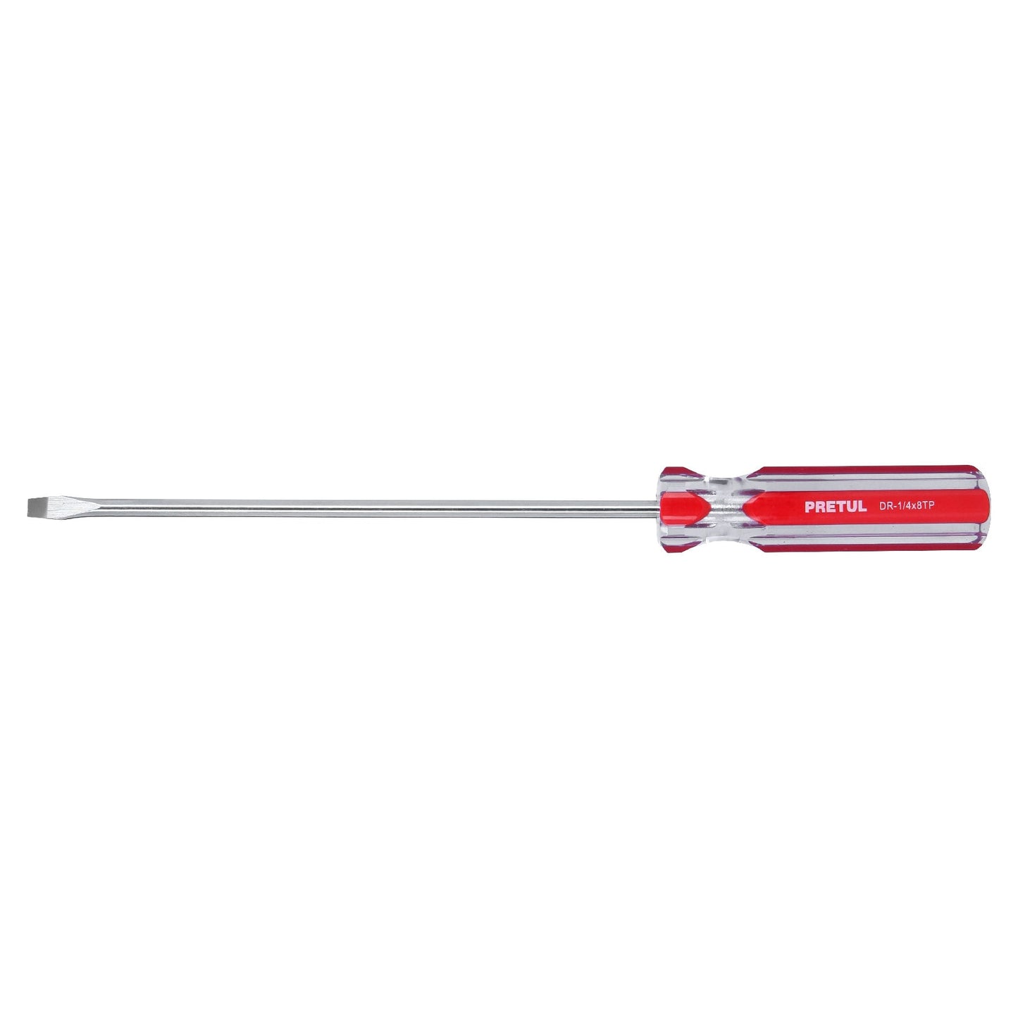 DR-1/4X8TP Destornillador punta pala 1/4" x 8", mango PVC, Pretul