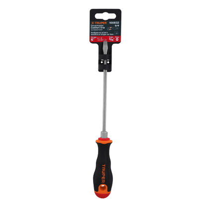 DR-3/16X6B Desarmador plano 3/16 x 6', mango Comfort Grip