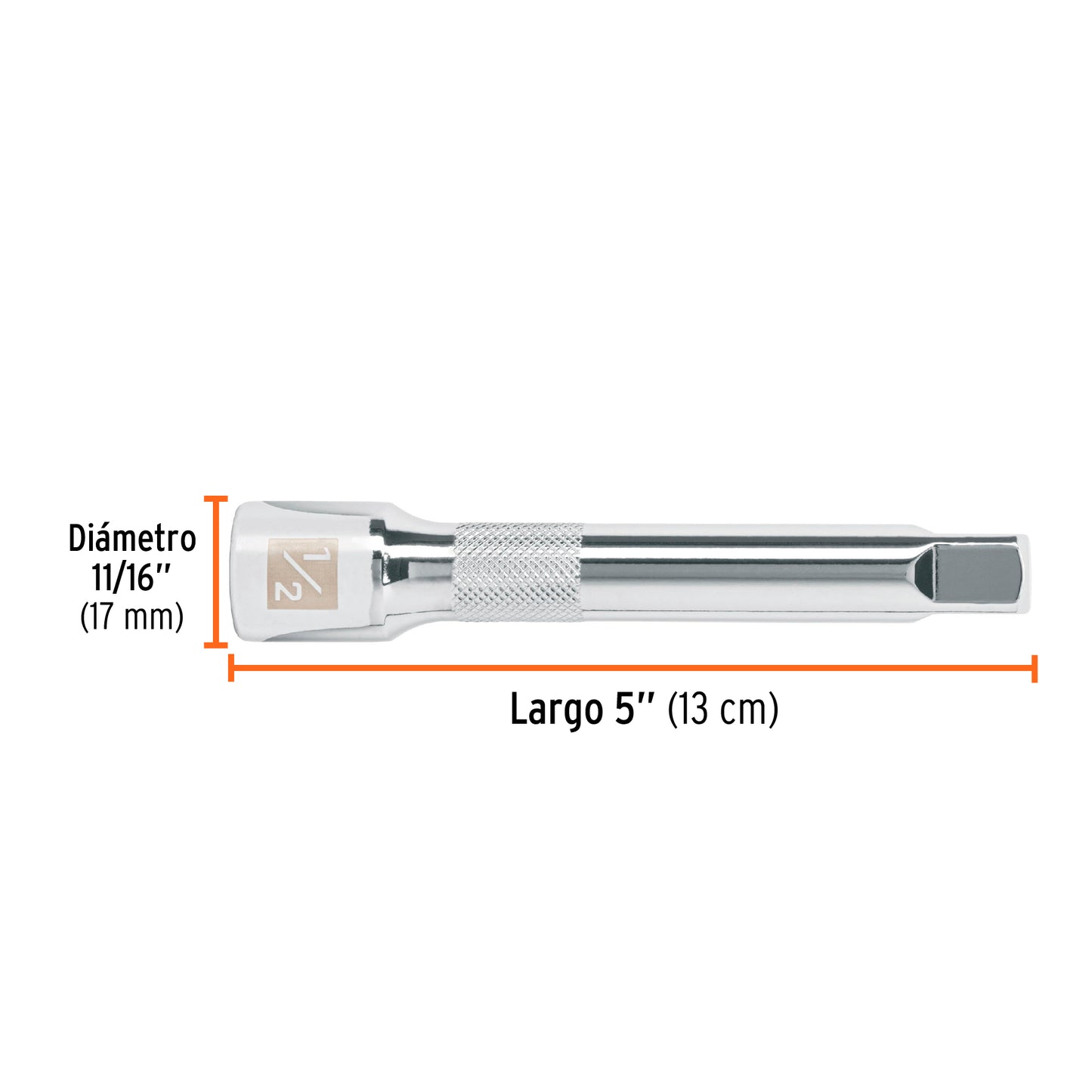 E-5461 Extensión de 5" para ratchet, para copas mando 1/2"