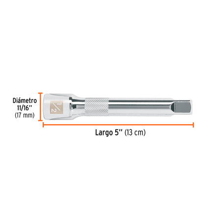E-5461 Extensión de 5" para ratchet, para copas mando 1/2"