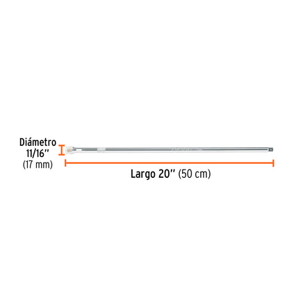 E-5465 Extensión de 20" para ratchet para copas mando 1/2"