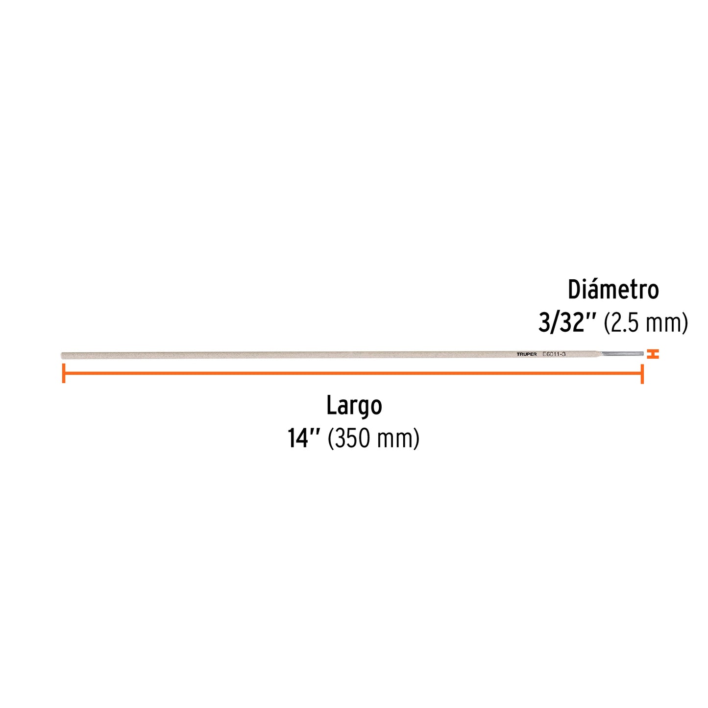 E6011-3 Electrodo 6011 de 3/32', bolsa de 1 kg