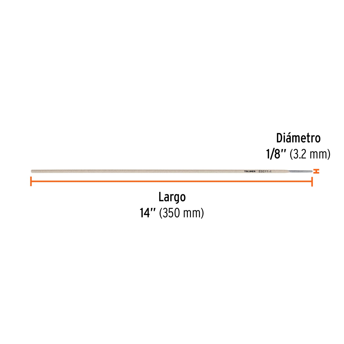 E6011-4 Soldadura eléctrica 6011 de 1/8', bolsa con 1 kg