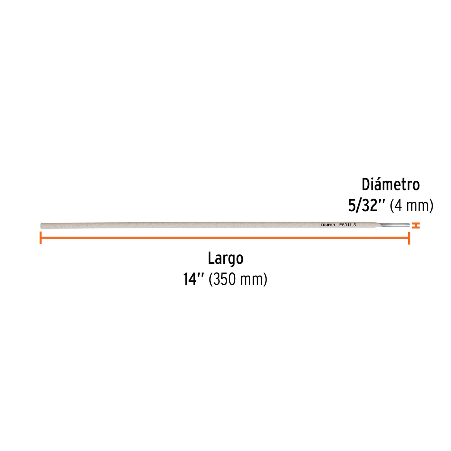 E6011-5 Soldadura eléctrica 6011 de 5/32', bolsa con 1 kg
