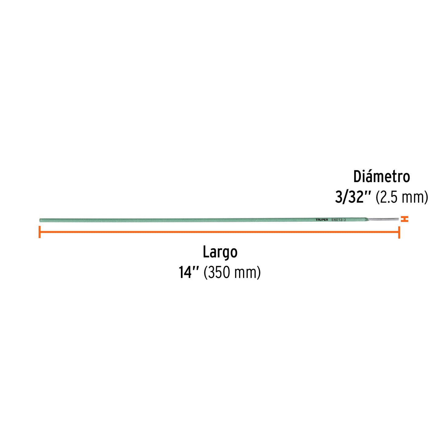 E6013-3 Soldadura eléctrica 6013 de 3/32', bolsa con 1 kilo