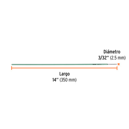 E6013-3 Soldadura eléctrica 6013 de 3/32', bolsa con 1 kilo