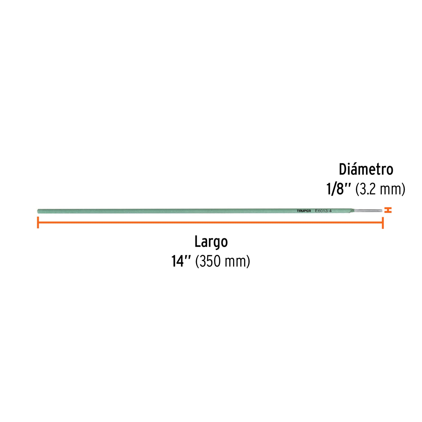 E6013-4 Soldadura eléctrica 6013 de 1/8', bolsa con 1 kilo