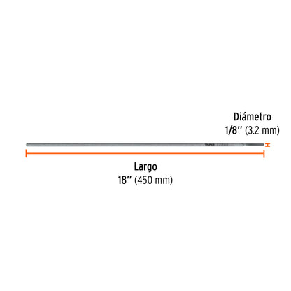 E7018-4 Soldadura eléctrica 7018 de 1/8', bolsa con 1 kilo