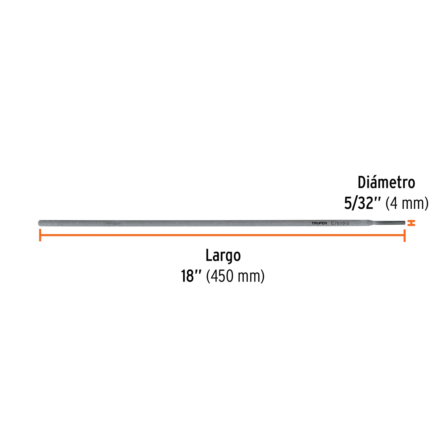 E7018-5 Soldadura eléctrica 7018 de 5/32', bolsa con 1 kilo