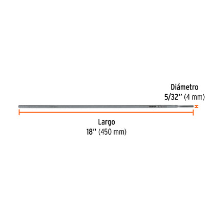 E7018-5 Soldadura eléctrica 7018 de 5/32', bolsa con 1 kilo