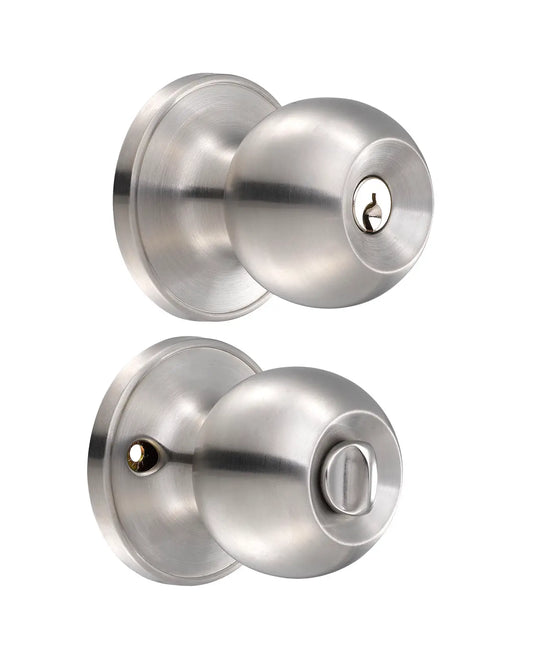 12PO Pomo tubular de bola para entrada principal, Lock