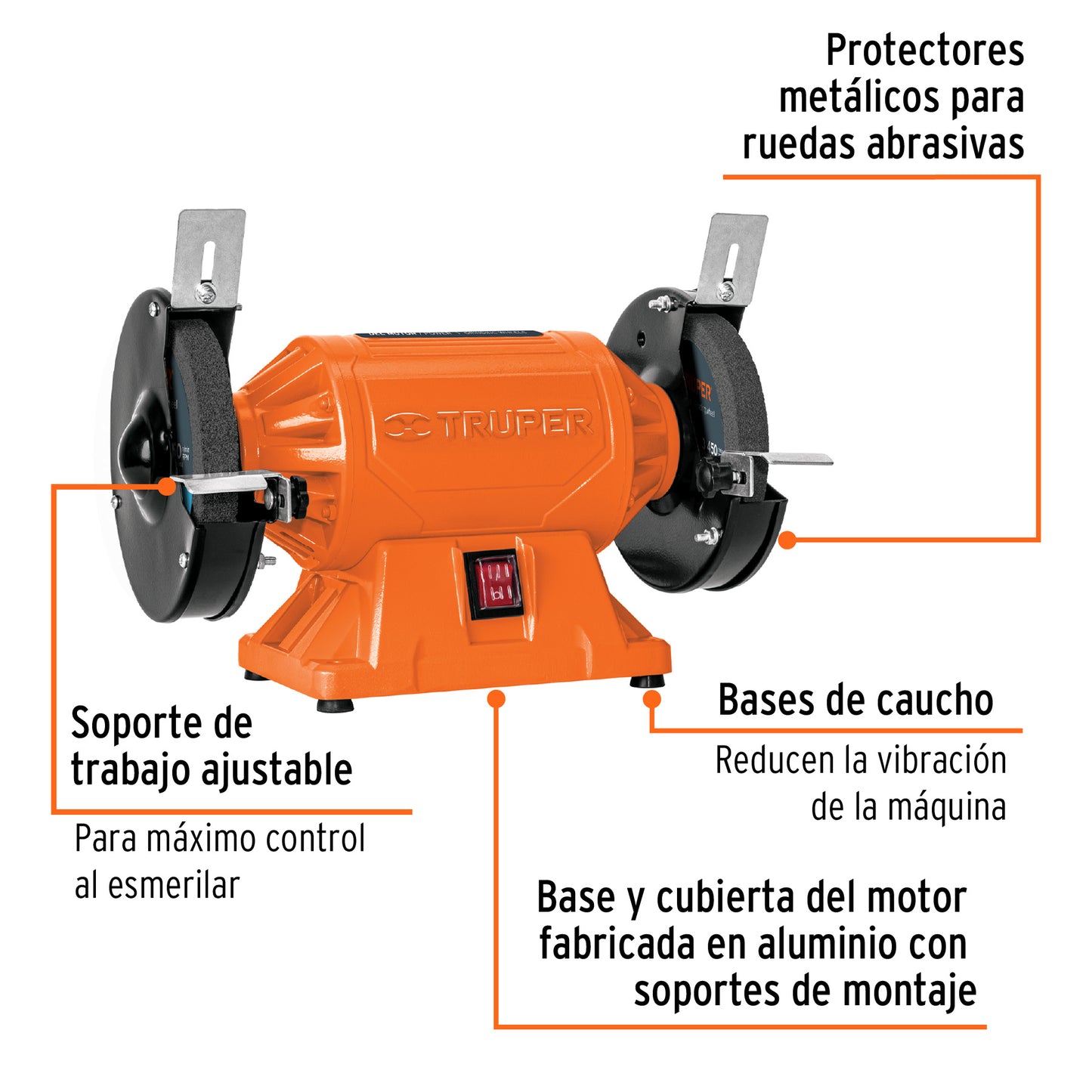EBA-6 Esmeril de banco de 6" de 1/2 Hp