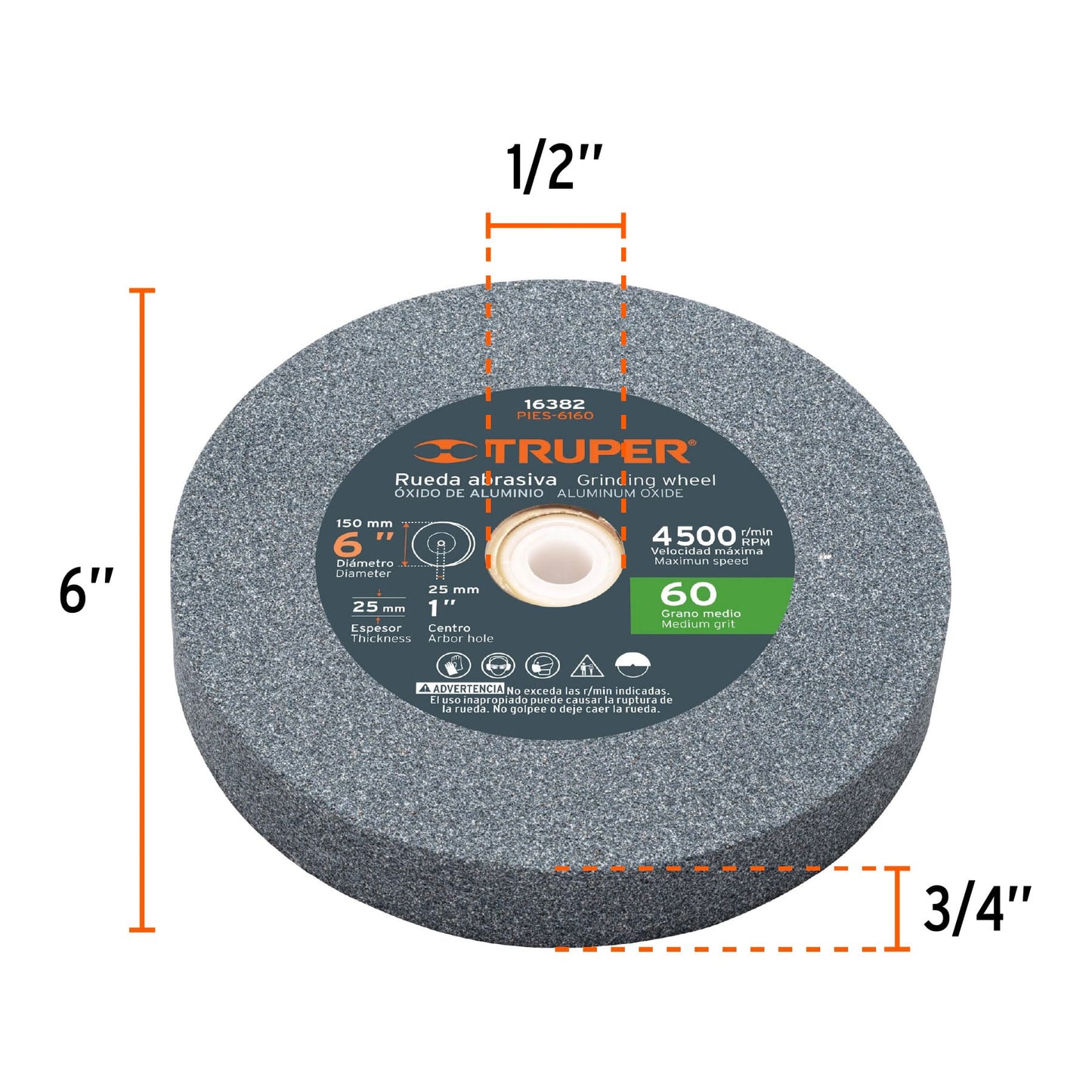 EBA-6 Esmeril de banco de 6" de 1/2 Hp