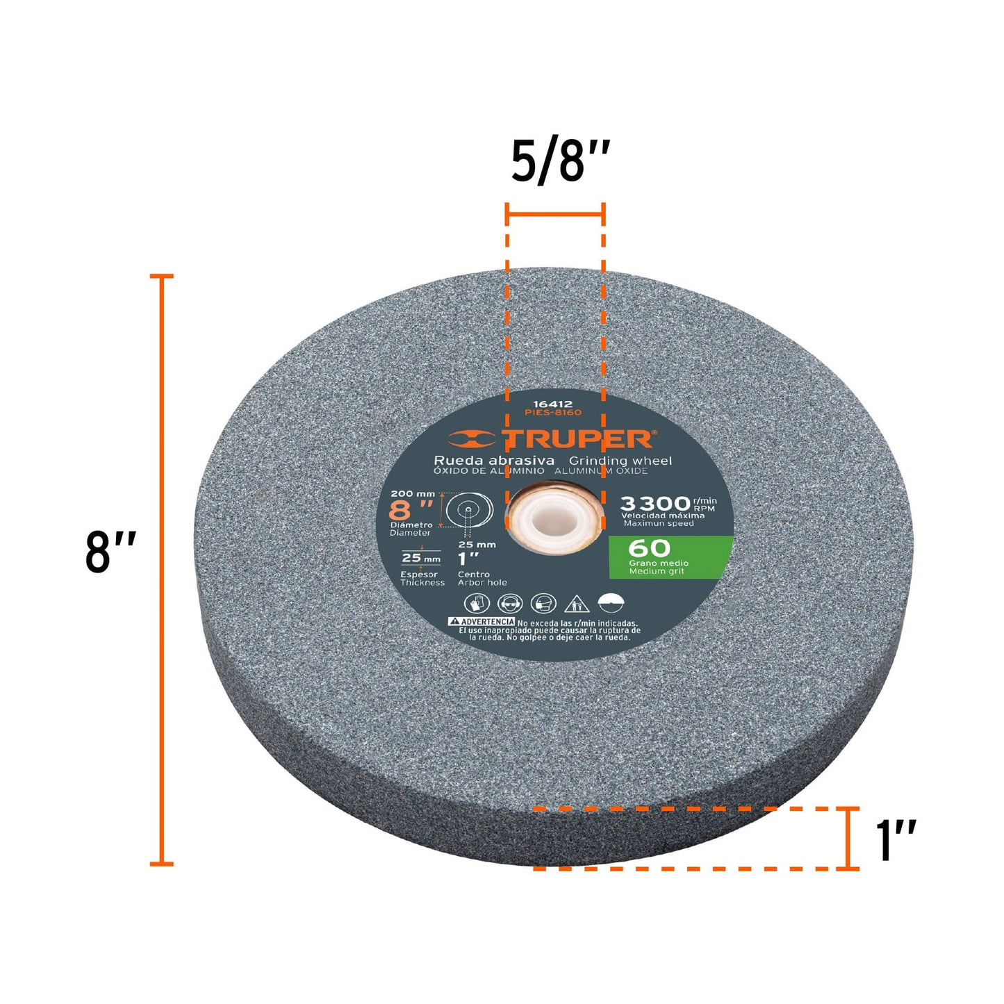 EBA-8 Esmeril de banco de 8" de 3/4 Hp