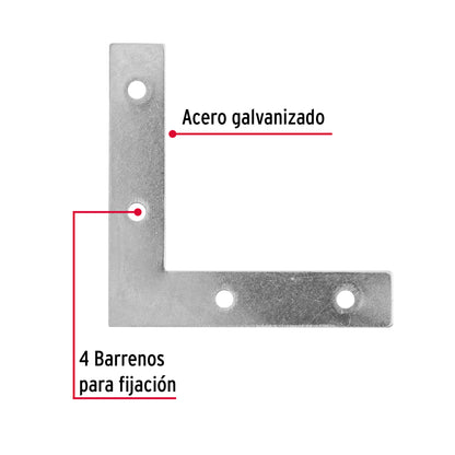 ECAN-3 Escuadra cantonera, 3' x 3', bolsa con 24 pzas