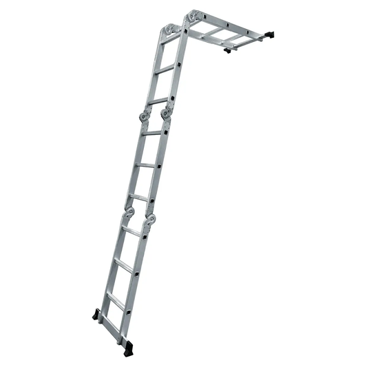EM212 Escalera multiposición tipo 3 de aluminio, 12 peldaños