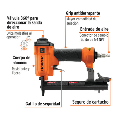 ENNE-70 Grapadora neumatica, calibre 22, 0.71 mm