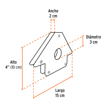ESM-4 Escuadra magnética para soldar, 23 kg