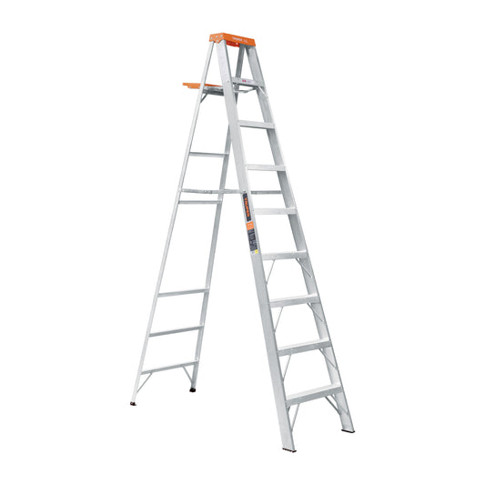 EST-28 Escalera de tijera, tipo ll, 8 escalones y bandeja