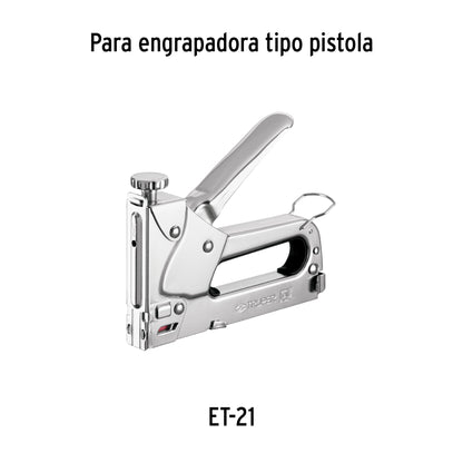 ET-21-3/8 Grapas para ET-21, 3/8", caja con 1000 piezas