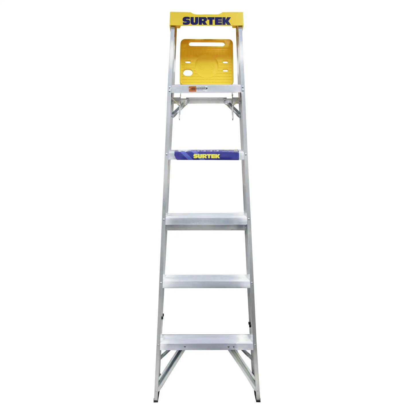 ET5 Escalera de tijera tipo 3 de aluminio y tapa plástica, 5 peldaños