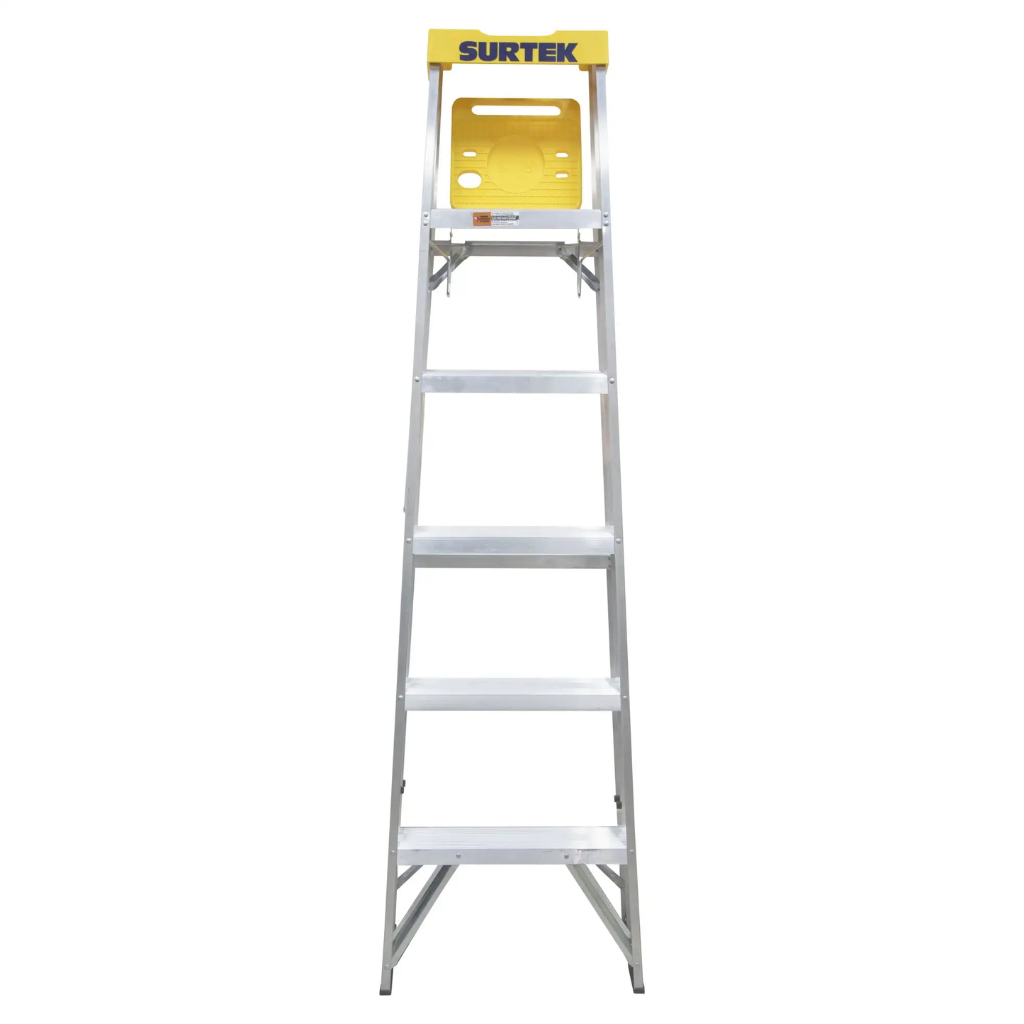 ET5 Escalera de tijera tipo 3 de aluminio y tapa plástica, 5 peldaños
