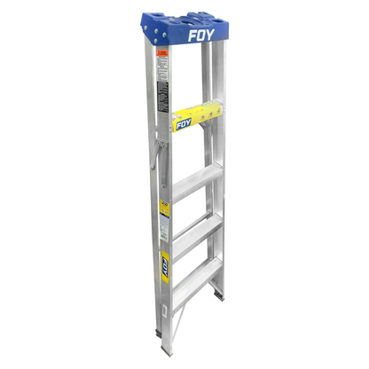 ETF4 Escalera de tijera tipo 3 de aluminio y tapa plástica, 4 peldaños