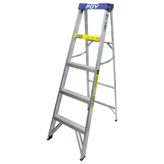 ETF4 Escalera de tijera tipo 3 de aluminio y tapa plástica, 4 peldaños