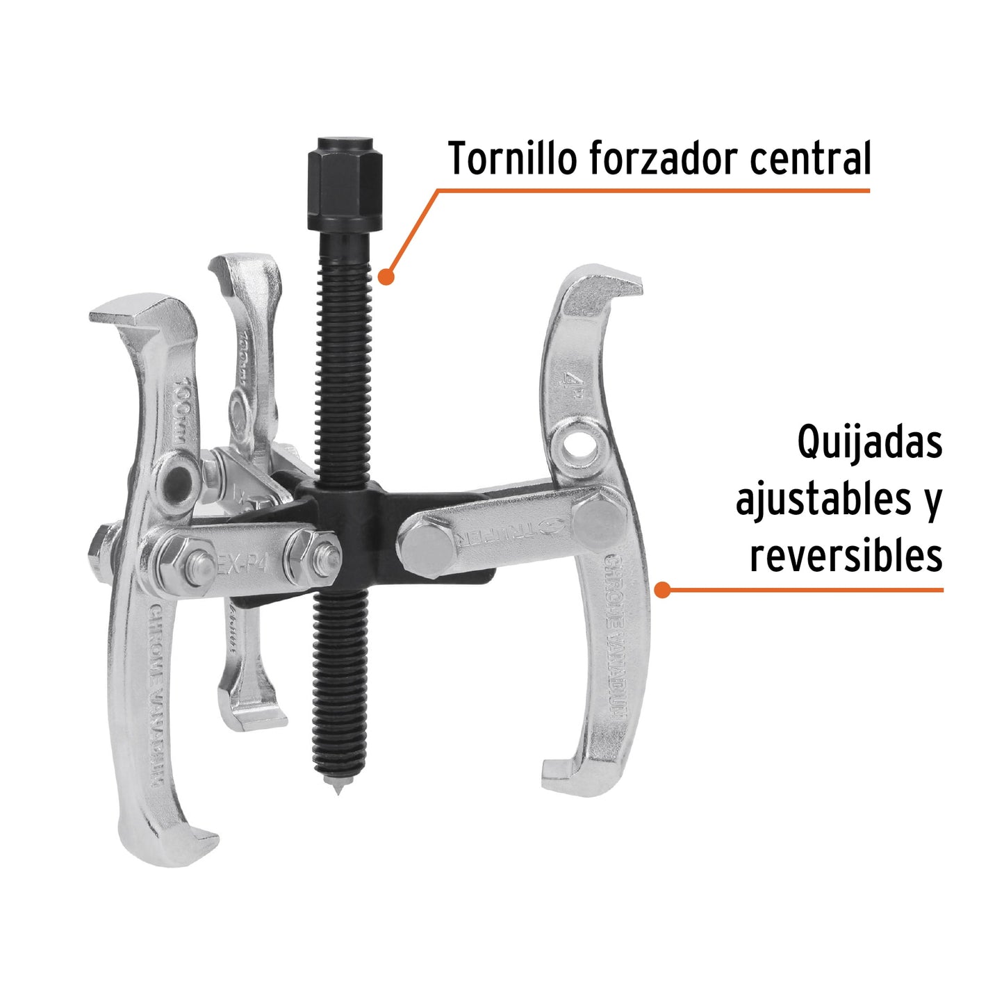 EX-P4 Extractor reversible, 3 brazos, 4"