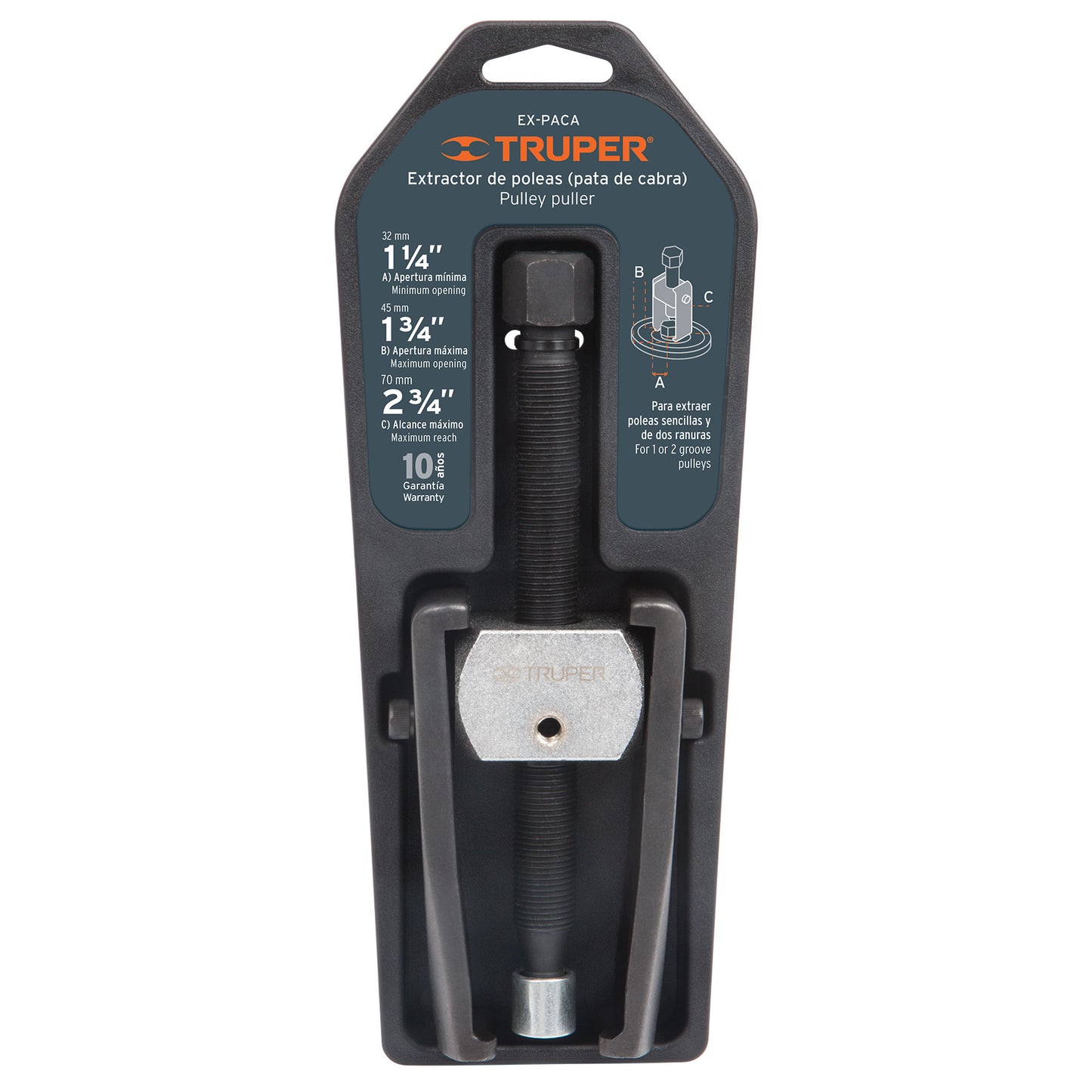 EX-PACA Extractor de poleas, pata de cabra