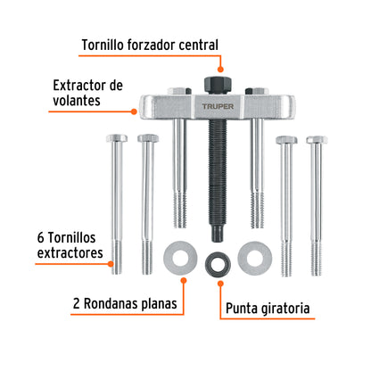 EXT-10 Juego de extractores de volantes, 10 piezas