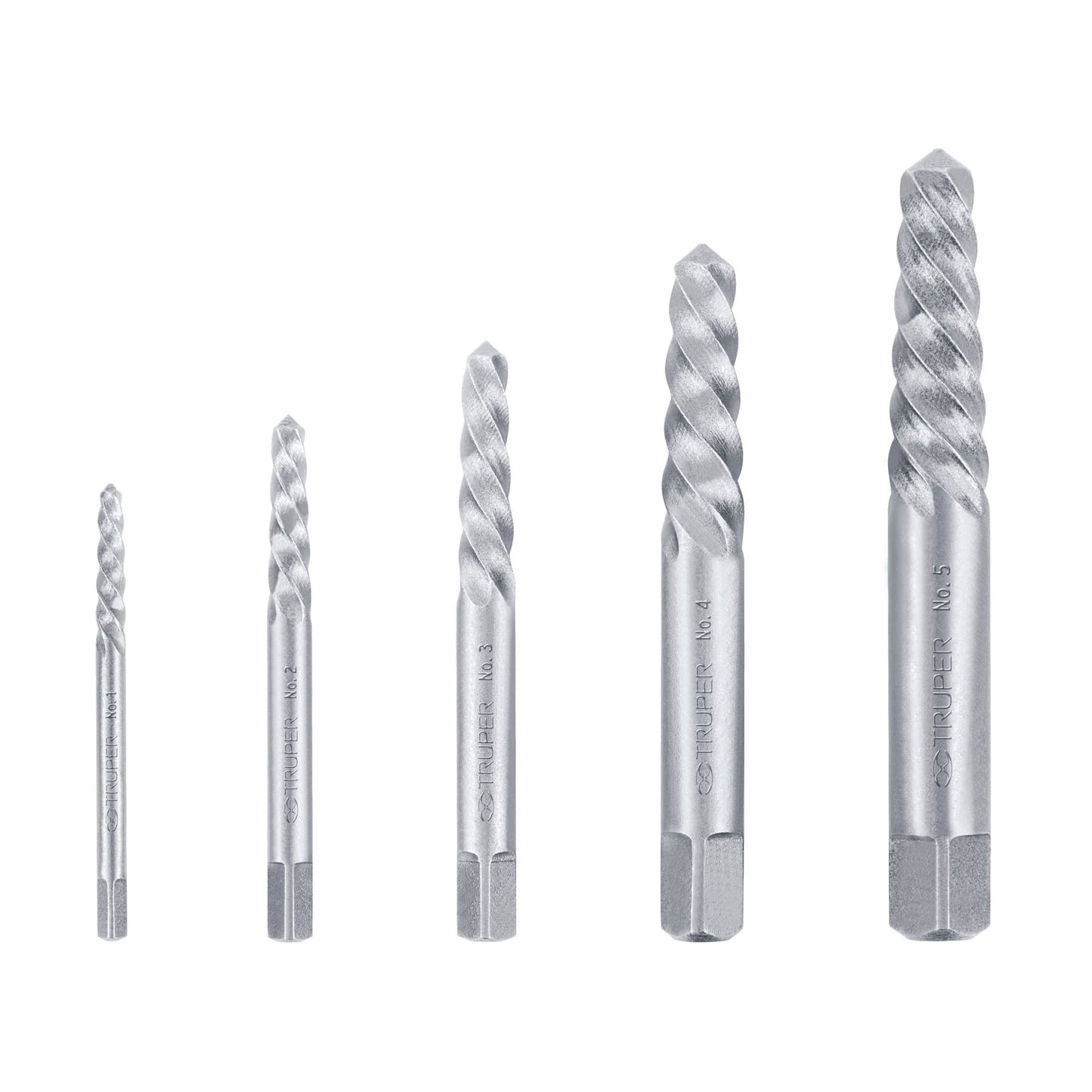 EXT-5 Juego extractores de tornillos, 5 piezas