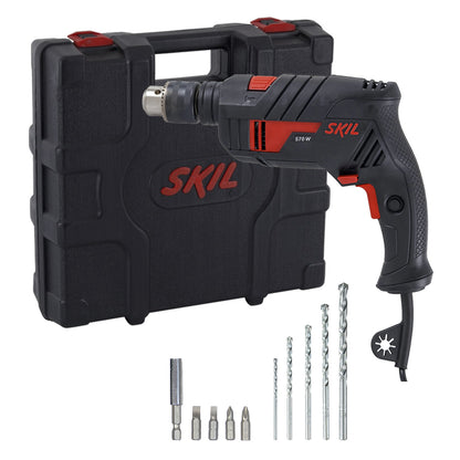 Taladro percutor Skil 6555 570W 110V, maletín y brocas