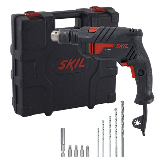 Taladro percutor Skil 6555 570W 110V, maletín y brocas