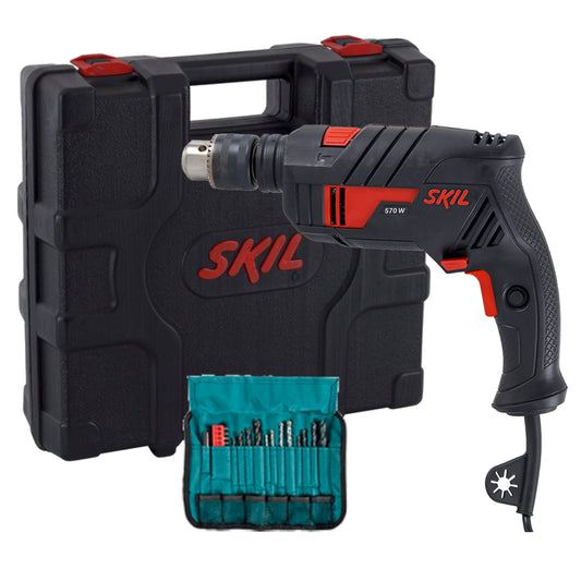 Taladro percutor Skil 6555 570W 110V maletín y accesorios