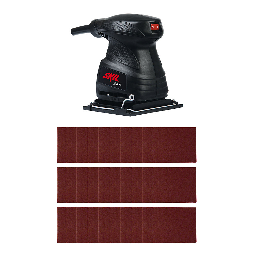 Lijadora orbital Skil 7232 200W 110V con 30 lijas y 1 máscara