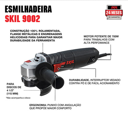 Mini Pulidora angular de 4 1/2" Skil 9002 700W 110V