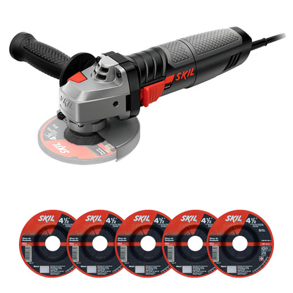 Mini Pulidora angular de 4 1/2" Skil 9004 830W 110V con 5 discos
