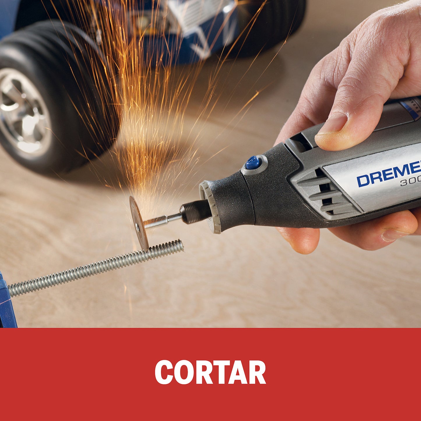 F0133000PF-000 Dremel 3000 Mototool con 1 aditamento 26 accesorios en maletín