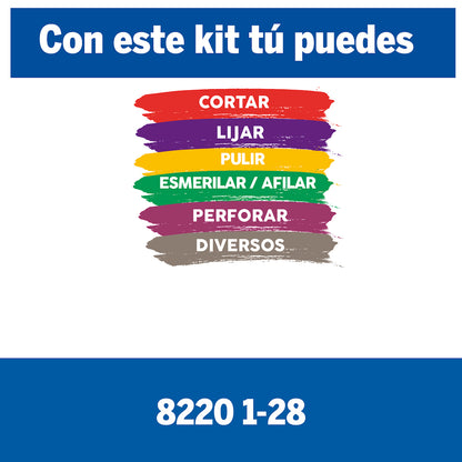 Dremel 8220 Mototool Inalámbrico/Batería de Litio de 12V Max con 1 Acople y 28 Accesorios + Maleta