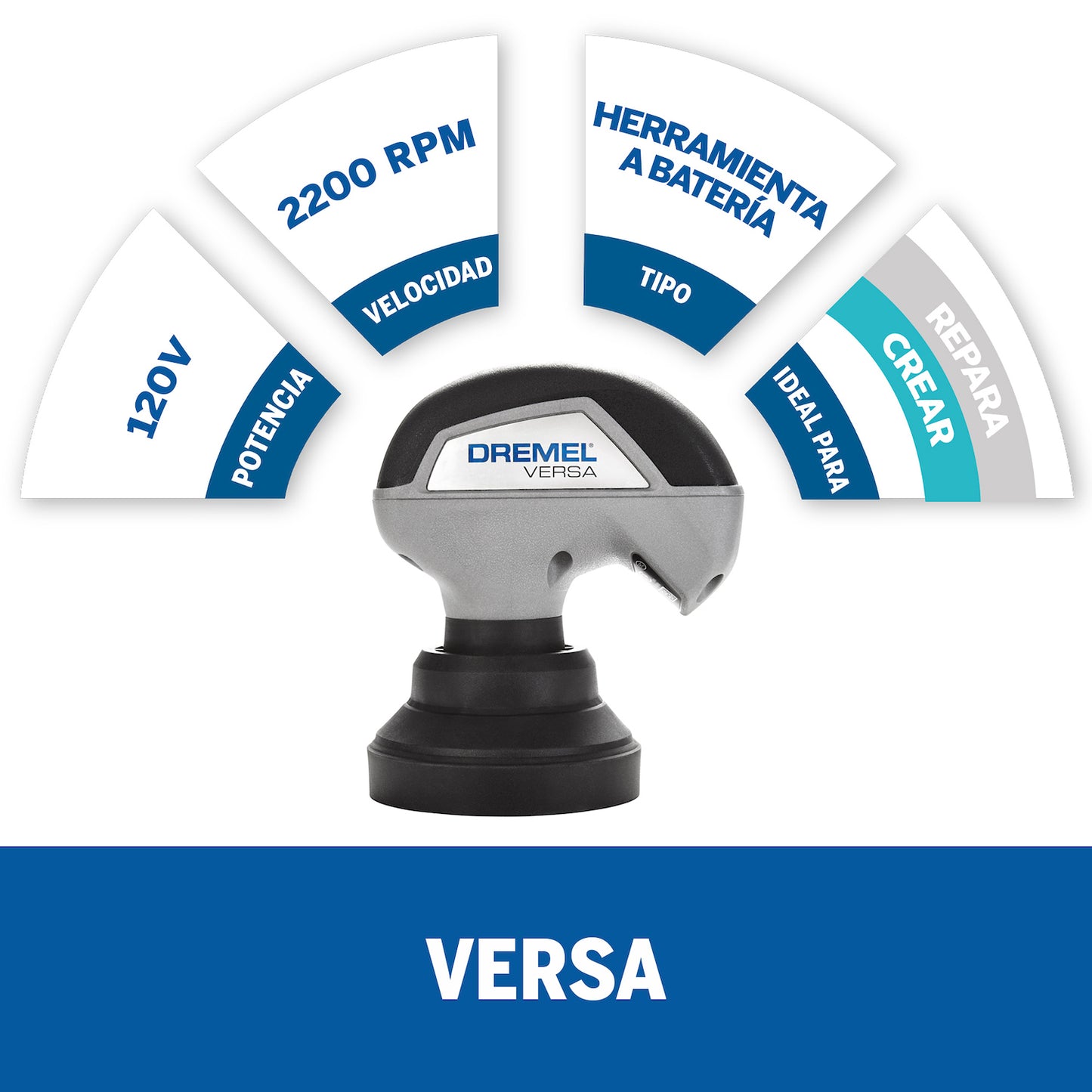 Dremel Versa Cepillo de Limpieza Portátil Inalámbrica Batería de 4VMax de Litio con 5 accesorios