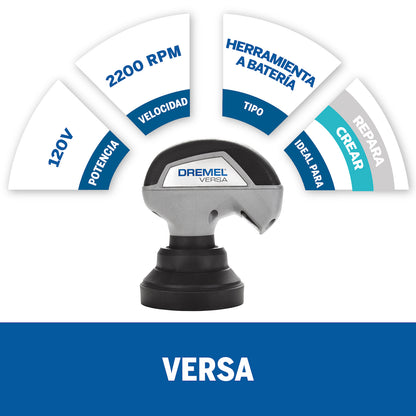 Dremel Versa Cepillo de Limpieza Portátil Inalámbrica Batería de 4VMax de Litio con 5 accesorios