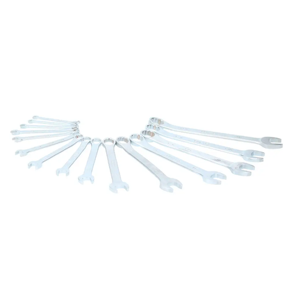 F10M Juego de llaves combinadas satinada 15 piezas 6 a 24 mm, uso profesional, Surtek