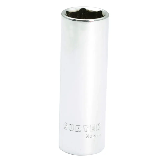 F4408HLM Copa larga 6 pt 1/4" de 8 mm recubierta de Cr-Ni