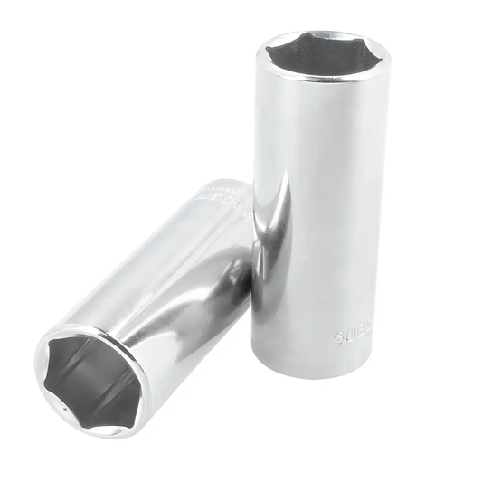 F4413HLM Copa larga 6 pt cuadrante 1/4" de 13 mm recubierta en Cr-Ni